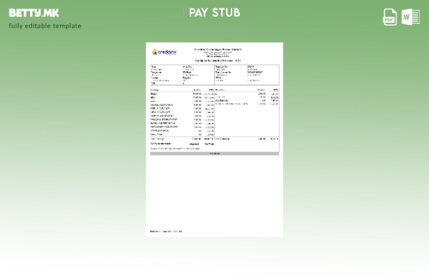 Модерен стил шаблон за уплатница на Creddinv Technologies